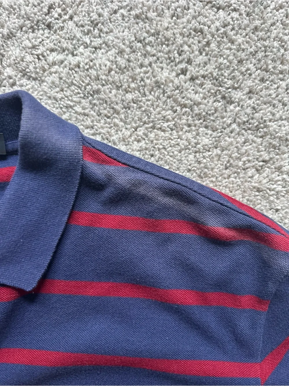 Vintage Polo by Ralph Lauren Navy with Red Stripe Polo Shirt